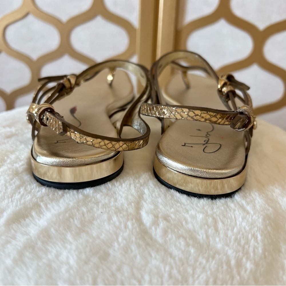FABI  gold flat sandals size 36 new - Picture 7 of 12